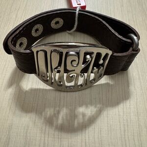Miss Sixty Brown Leather Belt Bag with Silver Accent